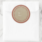 Speciale levering van de Noordpool Rustieke Kerst Ronde Sticker (Tas)