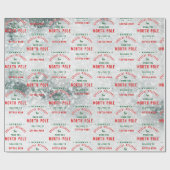 Speciale levering van de Noordpool Snowy Cadeaupapier (Vlak)