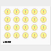 Speciale levering van de paashaas ronde sticker (Vel)