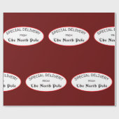 Speciale levering van het donkerrood op de Noordpo Cadeaupapier (Vlak)