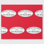 Speciale levering van het noordpoolrood cadeaupapier (Vlak)