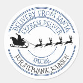 Speciale levering van kerstcadeau Santa Ronde Sticker (Voorkant)