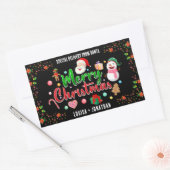 Speciale levering van Kerstman Rode Kerst Rechthoekige Sticker (Envelop)