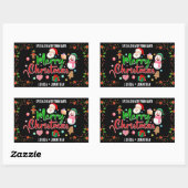 Speciale levering van Kerstman Rode Kerst Rechthoekige Sticker (Vel)