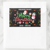 Speciale levering van Kerstman Rode Kerst Rechthoekige Sticker (Tas)