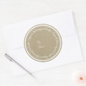 Speciale levering van Kerstman Rustic Kraft Kerstm Ronde Sticker (Envelop)