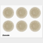 Speciale levering van Kerstman Rustic Kraft Kerstm Ronde Sticker (Vel)
