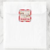 Speciale Levering Van Kerstman Vintage Kerstmis Vierkante Sticker (Tas)