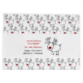 Speciale Levering van Lapland Doodle Rendier Kinde Groot Cadeauzakje (Achterkant)