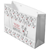 Speciale Levering van Lapland Doodle Rendier Kinde Groot Cadeauzakje (Voorkant Gekanteld)