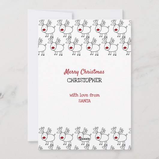 Speciale levering van Lapland Gepersonaliseerde Ki Feestdagenkaart (Achterkant)