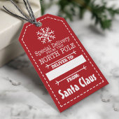 Speciale levering van Noordpool en Santa Claus Cadeaulabel
