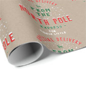 Speciale levering van Noordpool Naam Kraft toevoeg Cadeaupapier (Rol Hoek)