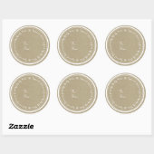 Speciale levering van Noordpool Rustic Kerstmis Ronde Sticker (Vel)