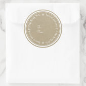 Speciale levering van Noordpool Rustic Kerstmis Ronde Sticker (Tas)