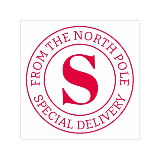 Speciale levering van North Pole aangepaste monogr Zelfinktende Stempel (Design)