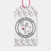 Speciale levering van North Pole Custom Rendier Cadeaulabel (Voorkant)