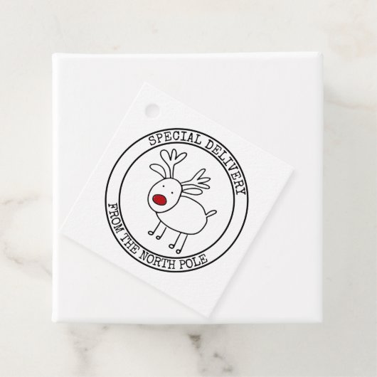 Speciale levering van North Pole Custom Santa Bedankjes Labels (In situ)