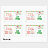 Speciale levering van Santa Child Name Christmas Rechthoekige Sticker (Vel)