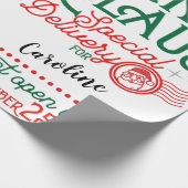 Speciale levering van Santa Claus Red en Green Cadeaupapier (Hoek)
