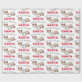 Speciale levering van Santa Custom Name Christmas Cadeaupapier (Vlak)