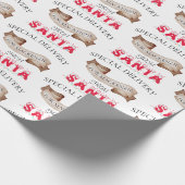 Speciale levering van Santa Custom Name Christmas Cadeaupapier (Hoek)