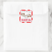 Speciale levering van Santa Custom Name Christmas Vierkante Sticker (Tas)