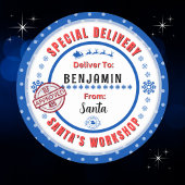 Speciale levering van Santa naar Child Gift Label