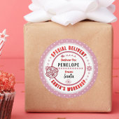 Speciale levering van Santa naar Child Gift Label