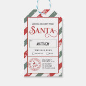 Speciale levering van Santa Naughty of Nice Cadeaulabel (Voorkant)