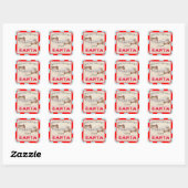 Speciale levering van Santa Vintage Christmas Vierkante Sticker (Vel)
