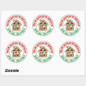 Speciale levering van Santa's North Pole workshop Ronde Sticker (Vel)
