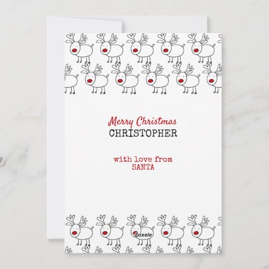 Speciale levering van Santas Workshop Gepersonalis Feestdagenkaart (Achterkant)