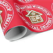 Speciale levering van Santa's workshop Kerstmis Cadeaupapier (Rol Hoek)