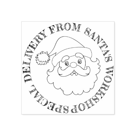 Speciale levering van Santas Workshop Rubberstempel (Afrduk)