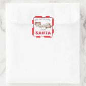 Speciale Levering Van Sinterklaas Aangepaste Naam Vierkante Sticker (Tas)