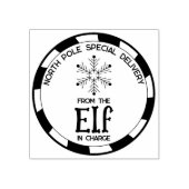 Speciale levering van The Elf in Charge Seal Rubberstempel (Afrduk)