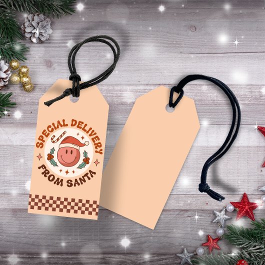 Speciale levering vanaf de kerstman cadeaulabel