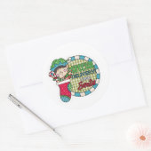 Speciale levering vanaf de kerstman ronde sticker (Envelop)