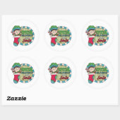 Speciale levering vanaf de kerstman ronde sticker (Vel)