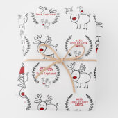 Speciale levering vanaf de kerstset van 3 kerst inpakpapier vel (In situ)