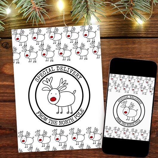 Speciale levering vanaf de Noordpool Gepersonalise Feestdagenkaart
