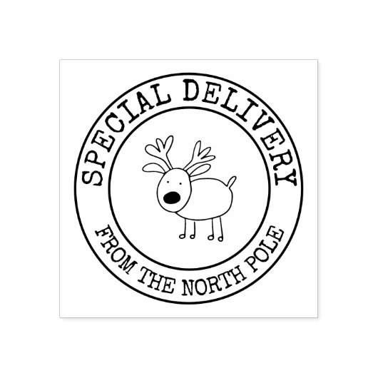 Speciale levering vanaf de Noordpool Rubberstempel (Afrduk)