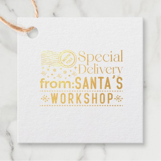 Speciale levering vanaf de workshop van de kerstma bedankjes labels (Voorkant)
