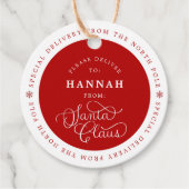 Speciale levering vanaf kerstnamelag bedankjes labels (Voorkant)