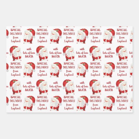 Speciale levering vanaf kerstset inpakpapier vel (Voorkant)