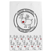 Speciale levering vanaf Noordpool Kinder Kerst Medium Cadeauzakje (Voorkant)