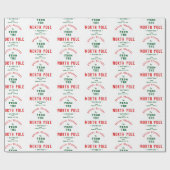 Speciale levering vanaf Noordpool Naam toevoegen Cadeaupapier (Vlak)