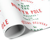 Speciale levering vanaf Noordpool Naam toevoegen Cadeaupapier (Rol Hoek)