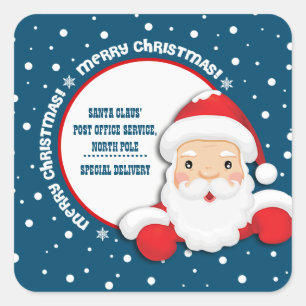 Speciale levering vanaf North Pole Christmas Vierkante Sticker